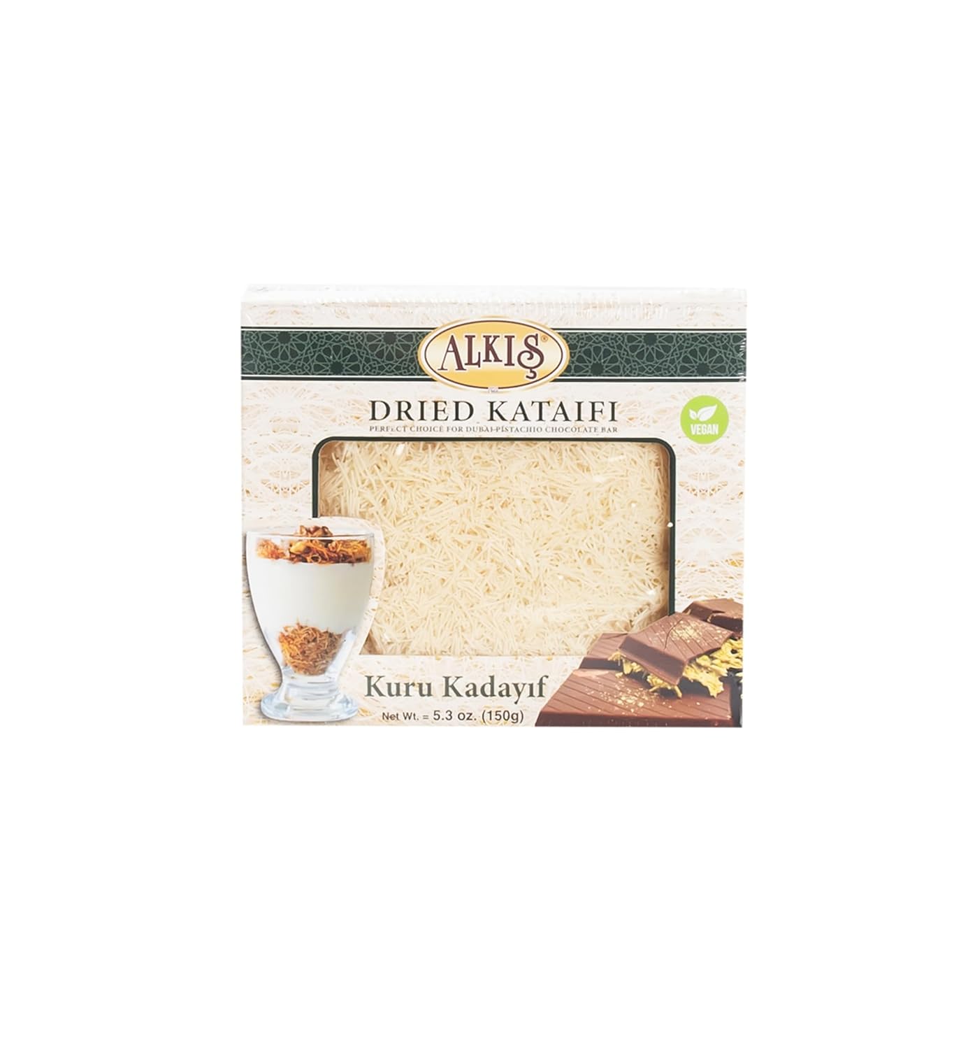 Alkis Dubai Chocolate Bar Pistachio Kit (Does Not Contain Chocolate) Bundle with 4 items : Pistachio Cream, Kataifi, Tahini, Silicone Chocolate Bar Molds (Makes 4 Bars)