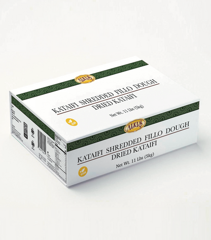 Box of Kataifi Shredded Fillo Dough on a white background