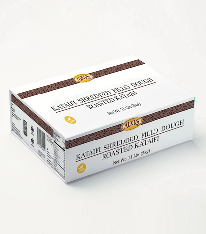 Box of Kataifi Shredded Fillo Dough on a white background