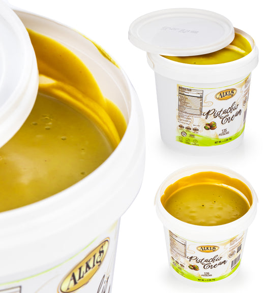 Alkis Pistachio Cream, Bulk Pistachio Cream for Dubai Chocolate 2.2 lb (1 kg)